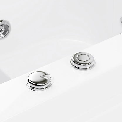 Seniorenbadewanne sitzend mit Whirlpoolfunktion - 85 x 95 cm Rechts