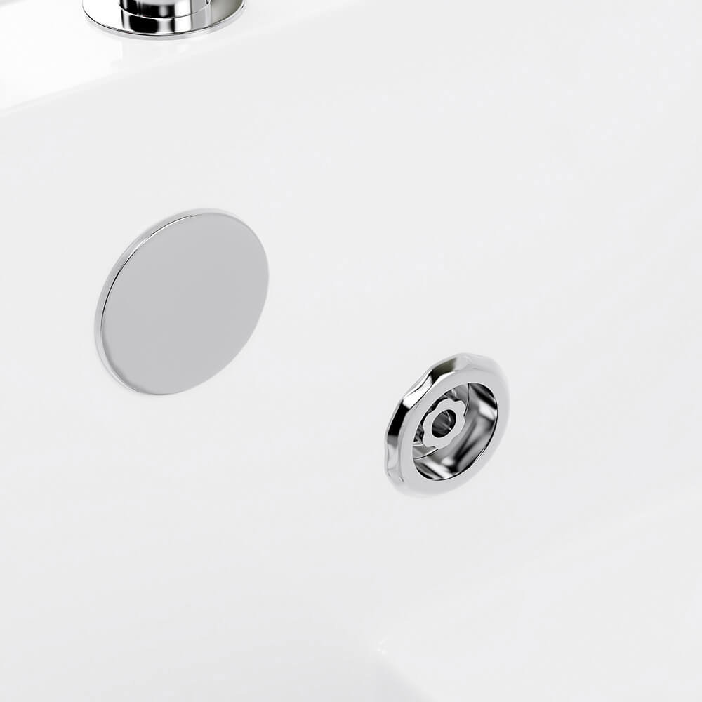 Seniorenbadewanne sitzend mit Whirlpoolfunktion - 85 x 95 cm Rechts