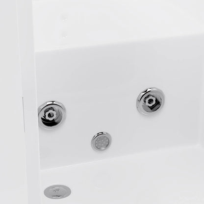 Seniorenbadewanne sitzend mit Whirlpoolfunktion - 85 x 95 cm Rechts