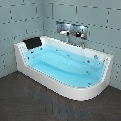 Whirlpool Badewanne mit Lichttherapie - 170 x 80 cm