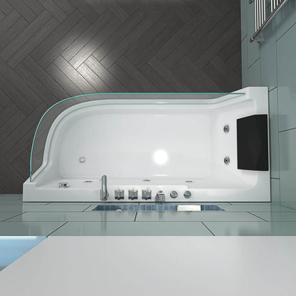 Whirlpool Badewanne mit Lichttherapie - 170 x 80 cm