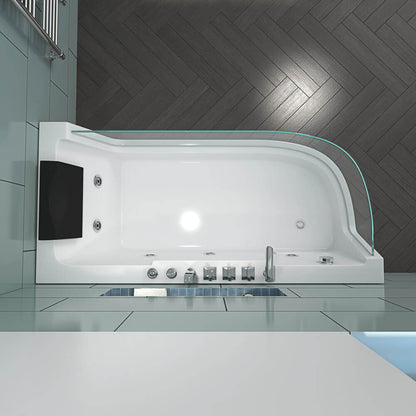 Whirlpool Badewanne mit Lichttherapie - 170 x 80 cm