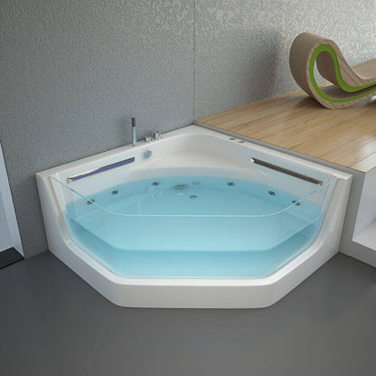 Whirlpool Badewanne mit Lichttherapie - 150 x 150 cm