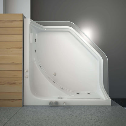 Whirlpool Badewanne mit Lichttherapie - 150 x 150 cm