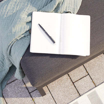 Sonnenliege für 2 mit verstellbarer Rückenlehne - 203 x 144 cm Anthrazit