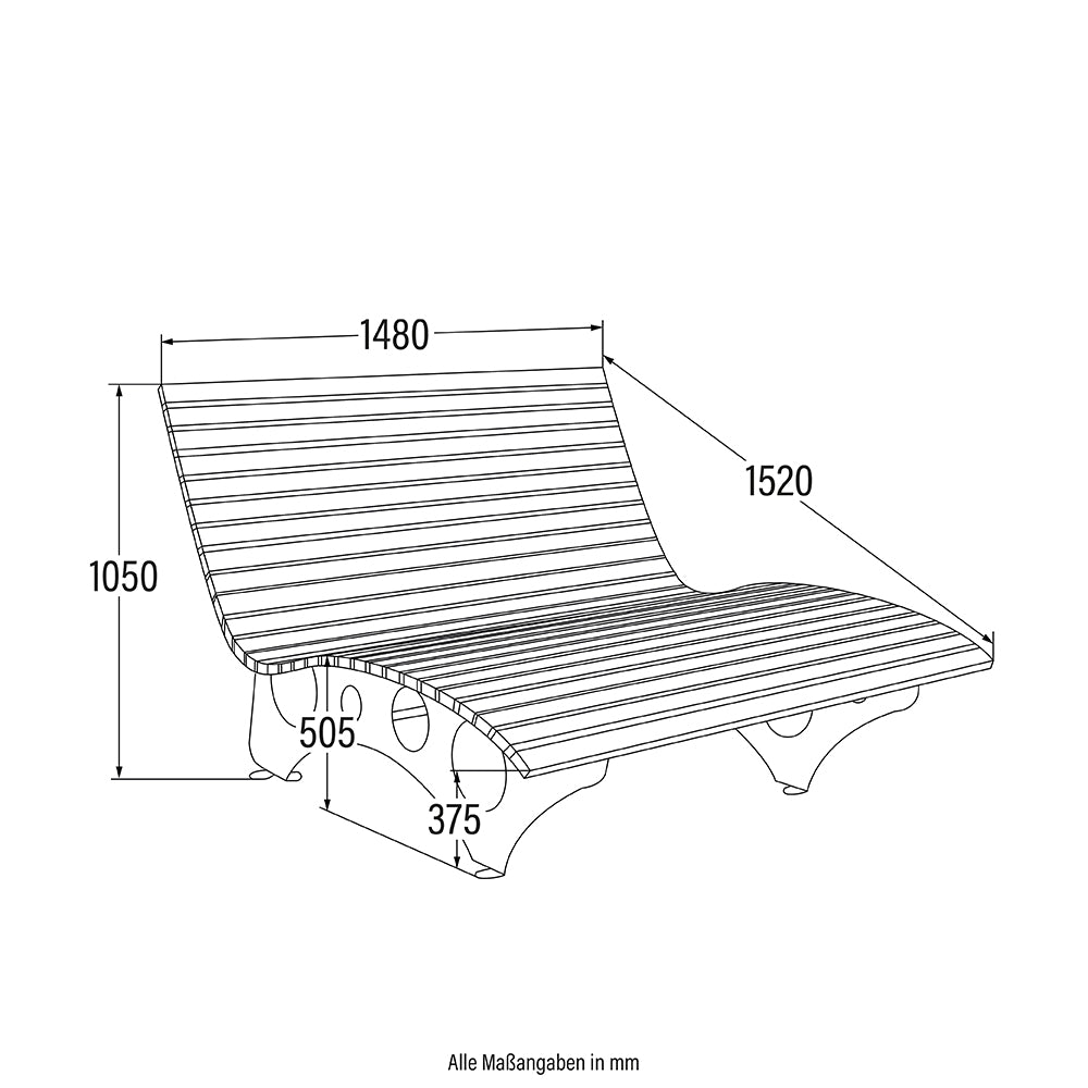 Wellenholzliege/Waldsofa