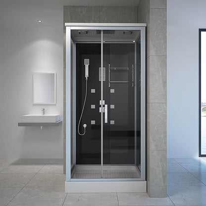 Duschkabine mit LED-Beleuchtung - 100 x 80 cm