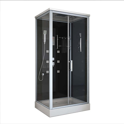Duschkabine mit LED-Beleuchtung - 100 x 80 cm
