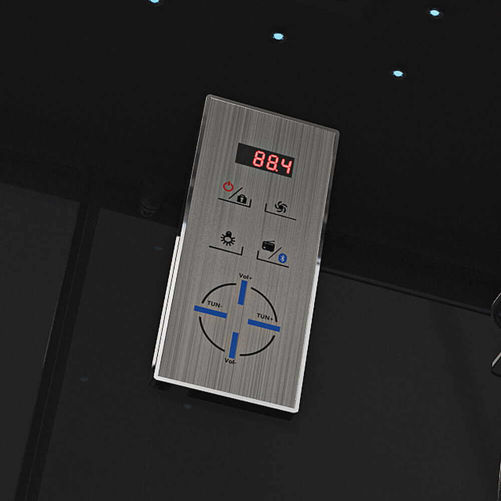 Duschkabine mit LED-Beleuchtung - 100 x 80 cm