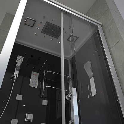 Duschkabine mit LED-Beleuchtung - 100 x 80 cm