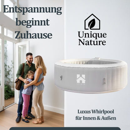 Outdoor Whirlpool inkl. Abdeckung - Ø208 cm 6 Personen Beton