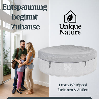 Outdoor Whirlpool inkl. Abdeckung - Ø208 cm 6 Personen Beton
