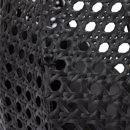 Polyrattan Hängesessel mit Regenabdeckung - Schwarz für 2 Personen