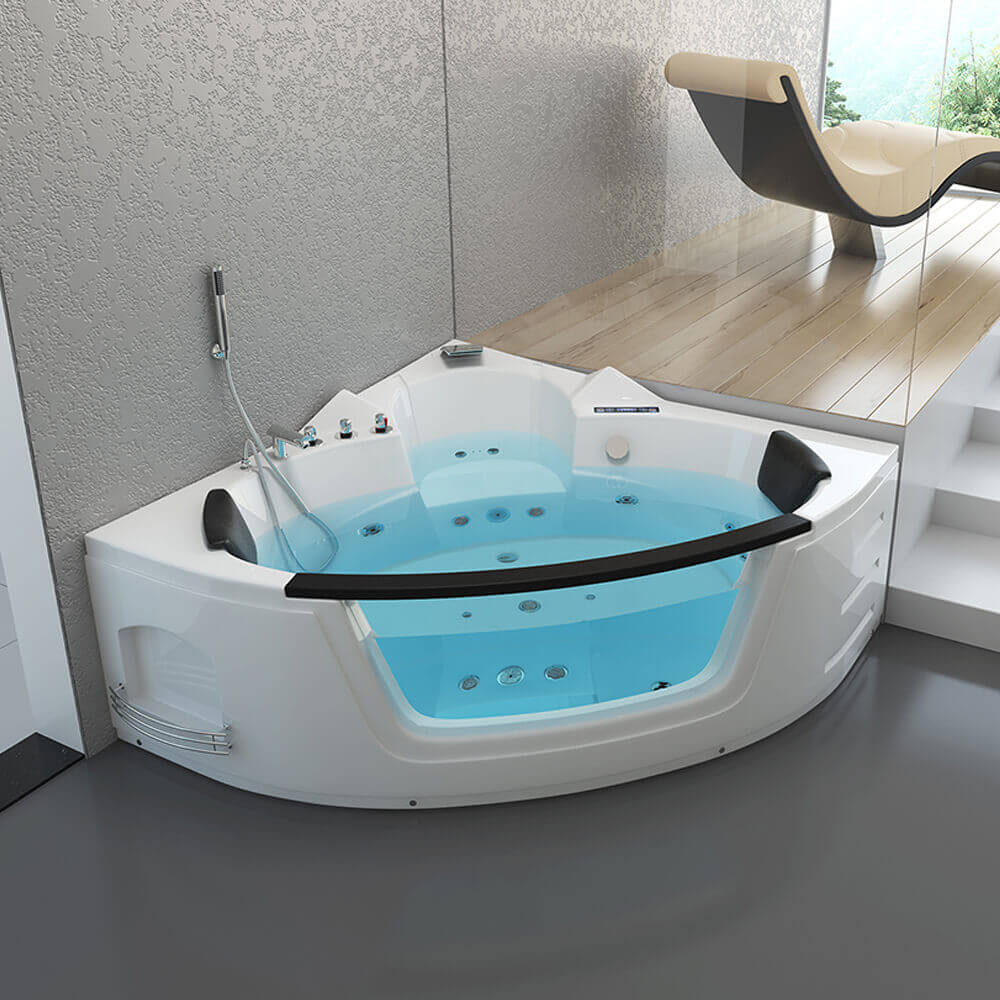 Whirlpool Badewanne mit Lichttherapie - 157 x 157 cm