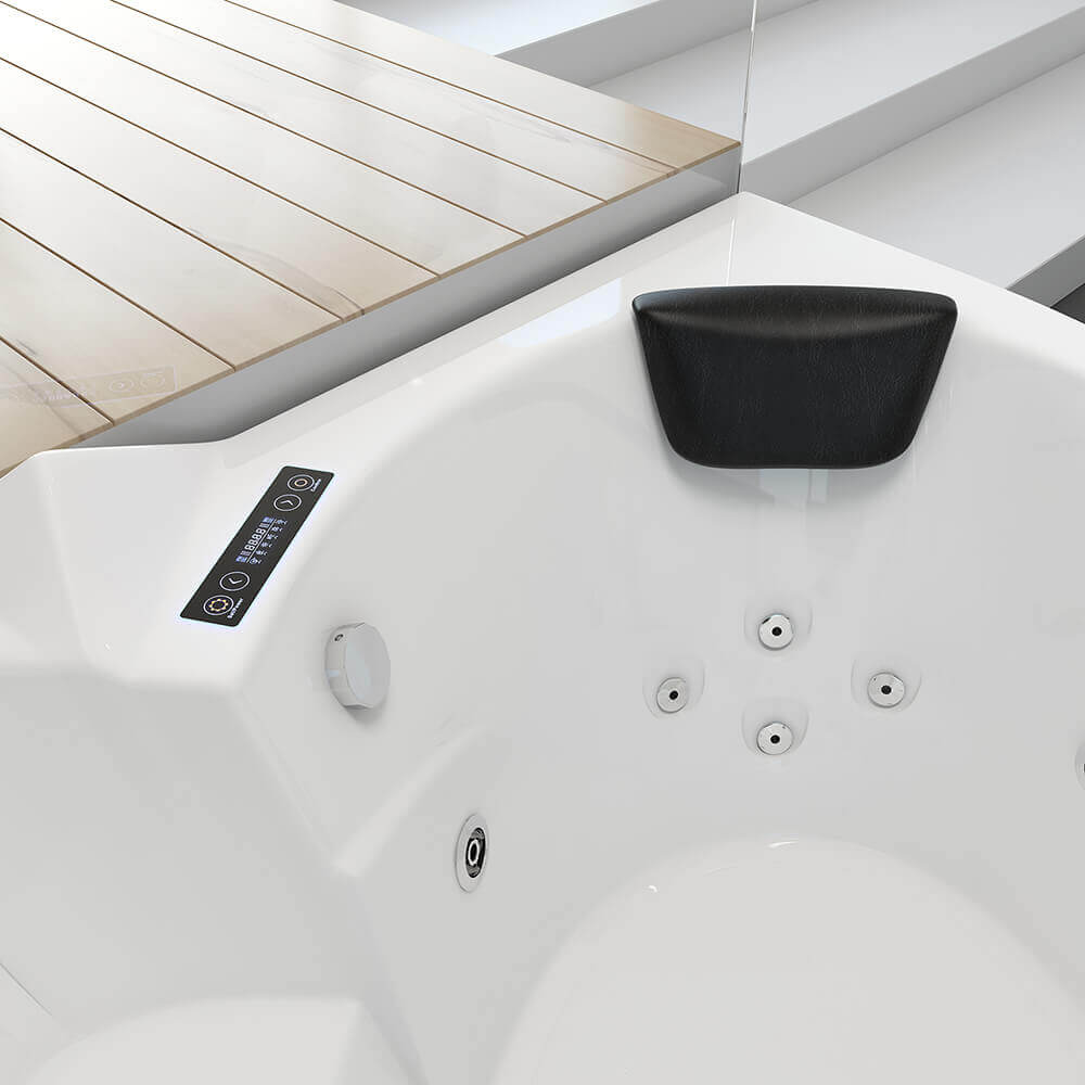 Whirlpool Badewanne mit Lichttherapie - 157 x 157 cm