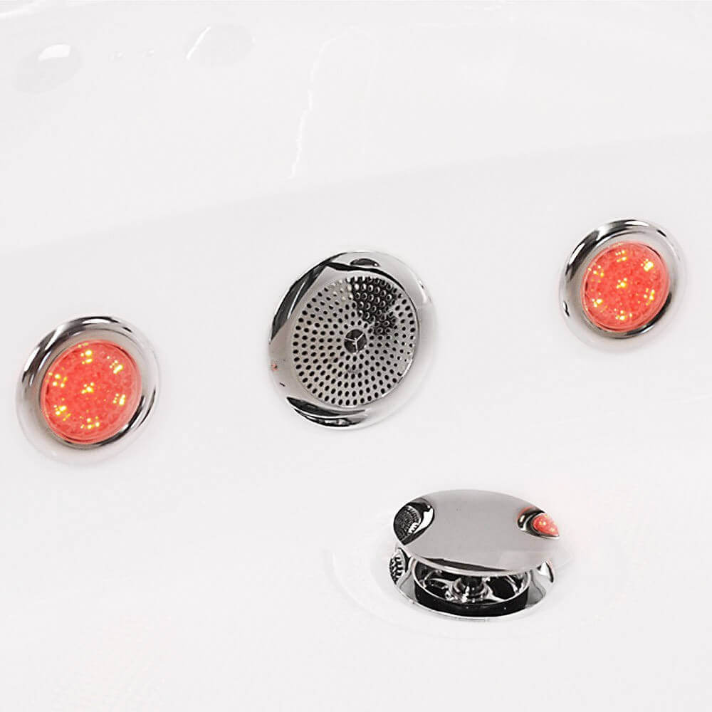Whirlpool Badewanne mit Lichttherapie - 157 x 157 cm