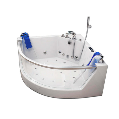 Whirlpool Badewanne mit Lichttherapie - 140 x 140 cm