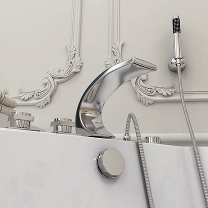 Whirlpool Badewanne mit Lichttherapie - 140 x 140 cm