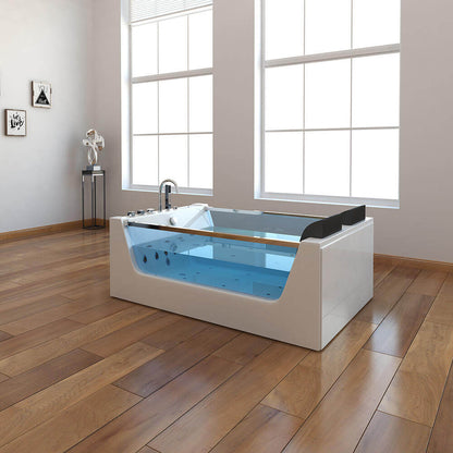 Whirlpool Badewanne mit Lichttherapie - 180 x 120 cm