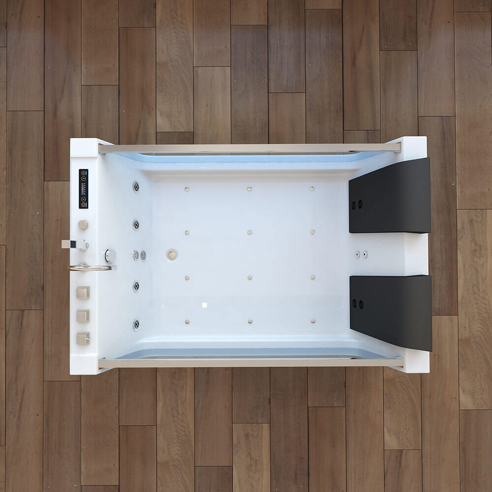 Whirlpool Badewanne mit Lichttherapie - 180 x 120 cm