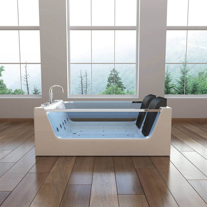 Whirlpool Badewanne mit Lichttherapie - 180 x 120 cm