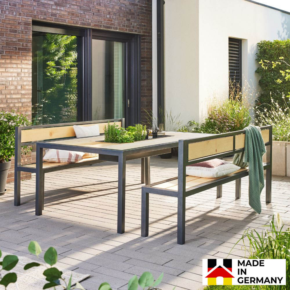 Sitzgarnitur aus Lärche - 200 x 43 cm Made in Germany