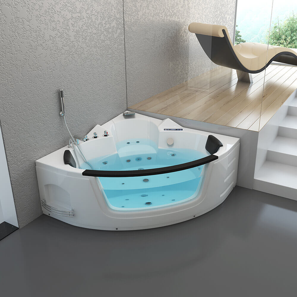 Whirlpool Badewanne mit Lichttherapie - 140 x 140 cm