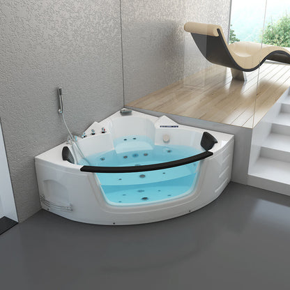 Whirlpool Badewanne mit Lichttherapie - 140 x 140 cm