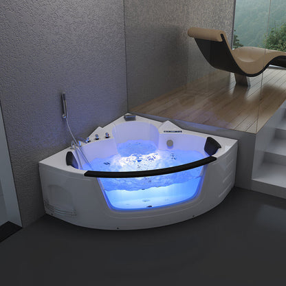 Whirlpool Badewanne mit Lichttherapie - 140 x 140 cm