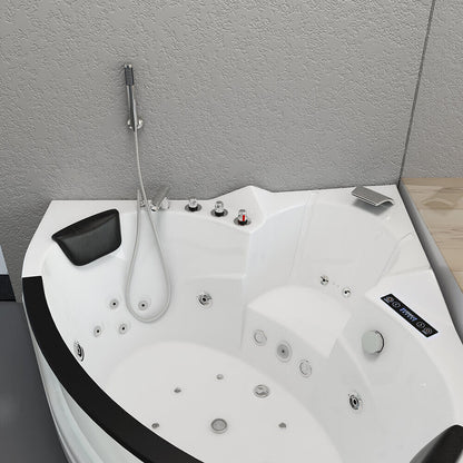 Whirlpool Badewanne mit Lichttherapie - 140 x 140 cm