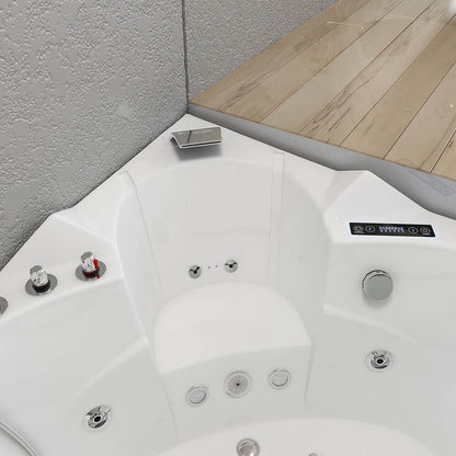 Whirlpool Badewanne mit Lichttherapie - 140 x 140 cm