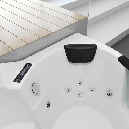 Whirlpool Badewanne mit Lichttherapie - 140 x 140 cm