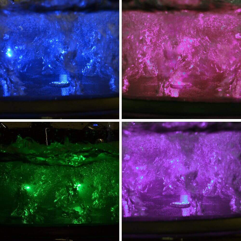 Whirlpool Badewanne mit Lichttherapie - 140 x 140 cm