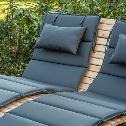 Wellenholzliege/Waldsofa inkl. 1x Auflage