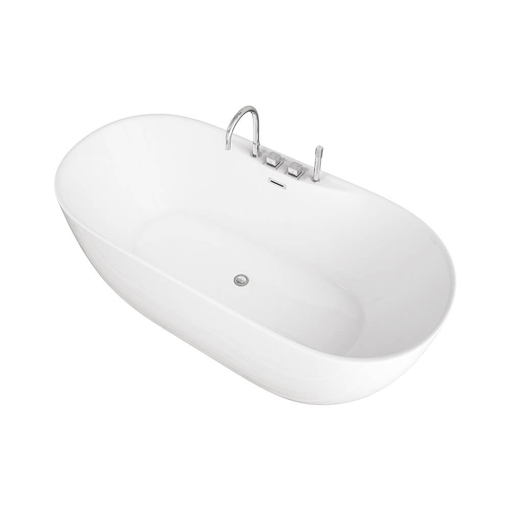 Freistehende Badewanne mit Armatur - 170 x 80 cm