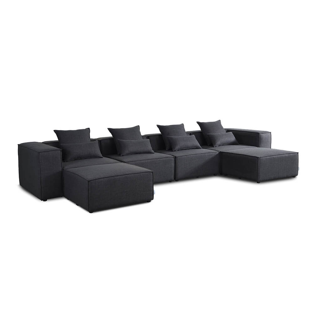 Modulares Sofa - 414 x 207 cm Anthrazit