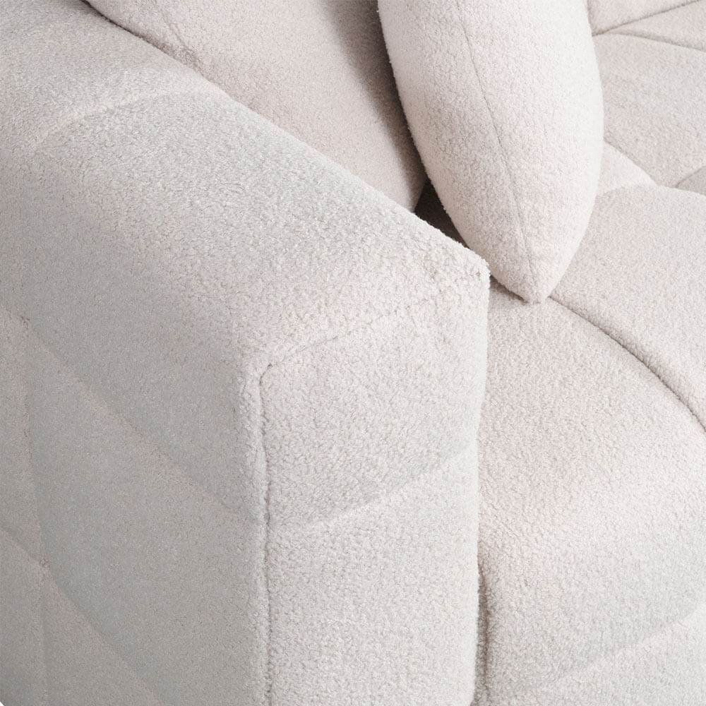 Teddy Sofa Bouclé - 236 x 68 cm Beige