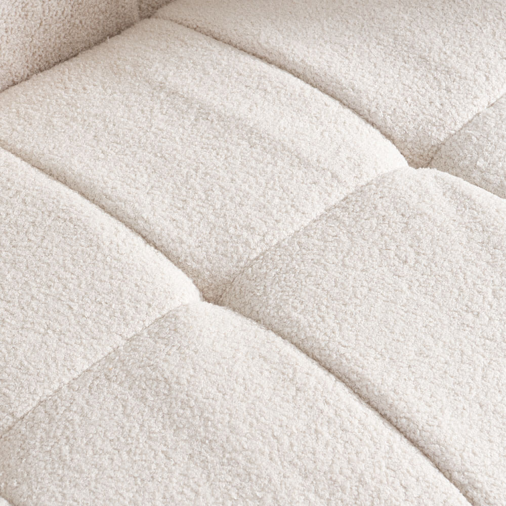 Teddy Sofa Bouclé - 236 x 68 cm Beige