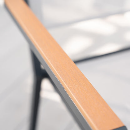 Garten-Sitzgruppe in Holzoptik - 150 x 90 cm 6 Stühle