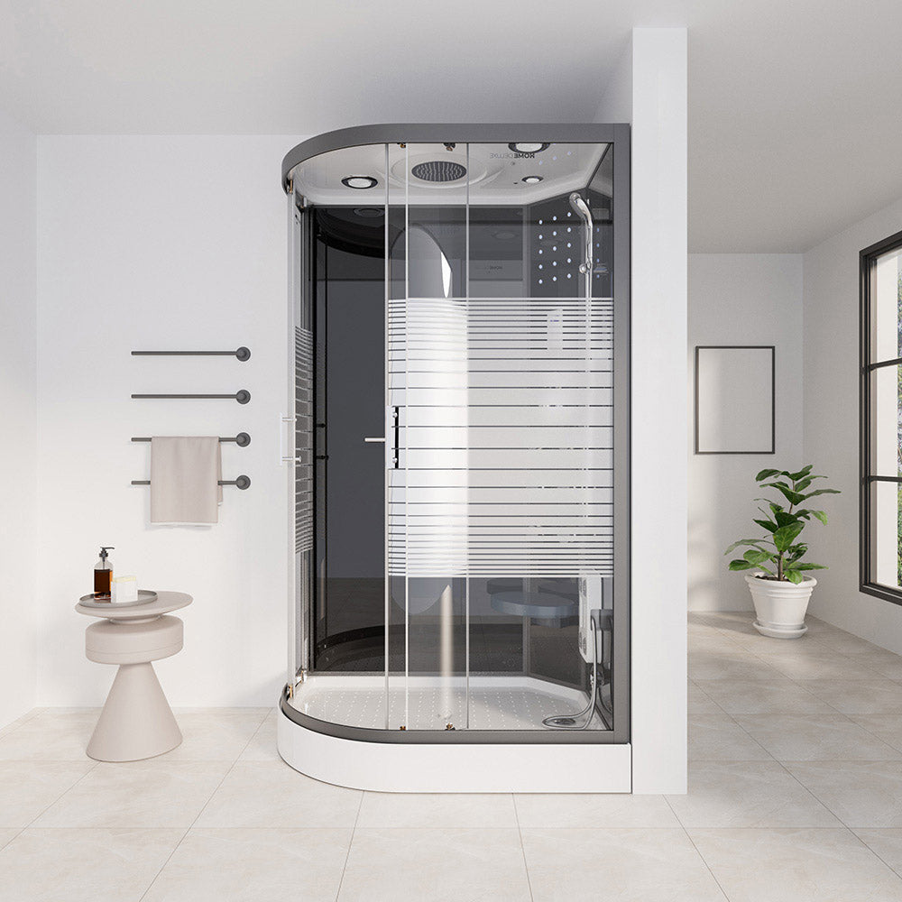 Duschkabine mit Regendusche - 120 x 80 cm Links