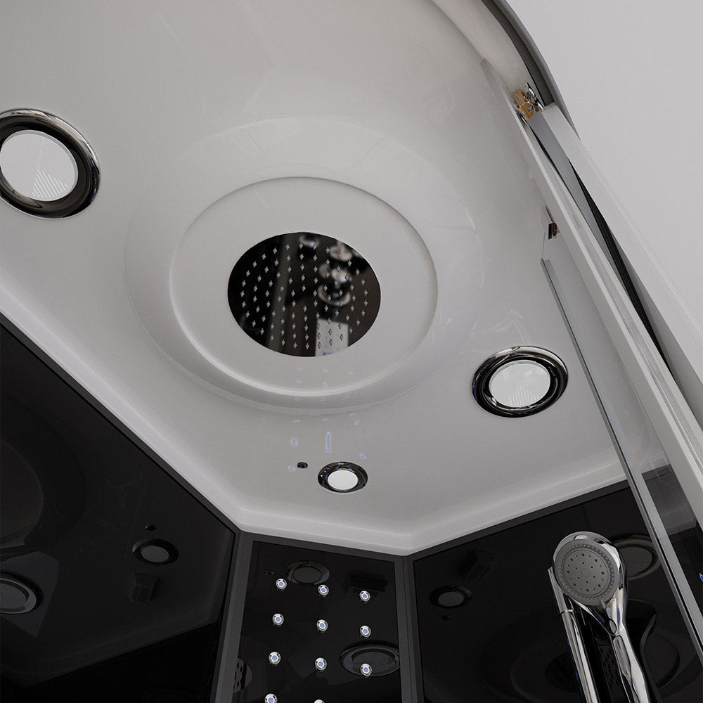 Duschkabine mit Regendusche - 120 x 80 cm Links