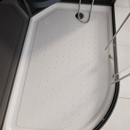 Duschkabine mit Regendusche - 120 x 80 cm Links