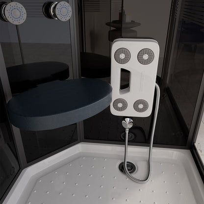 Duschkabine mit Regendusche - 120 x 80 cm Links