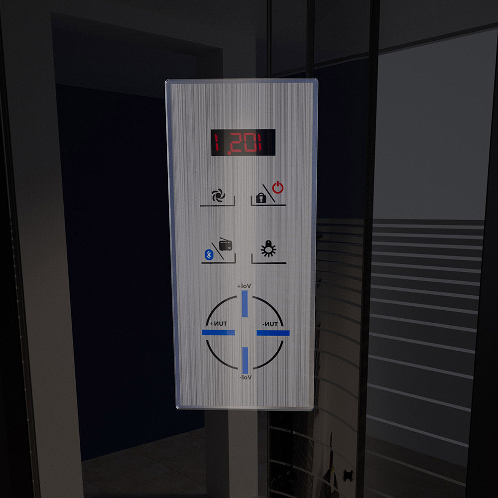 Duschkabine mit Regendusche - 120 x 80 cm Links