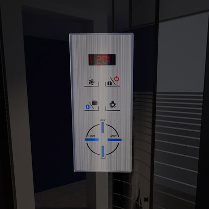 Duschkabine mit Regendusche - 120 x 80 cm Links