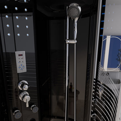 Duschkabine mit Regendusche - 120 x 80 cm Links