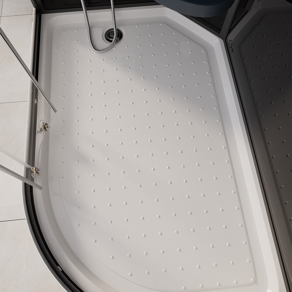 Duschkabine mit Regendusche - 120 x 80 cm Rechts