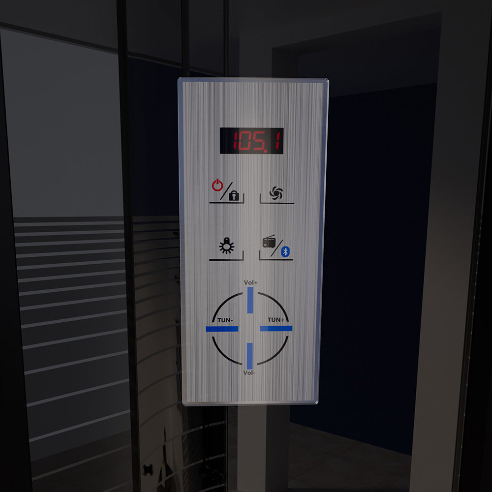 Duschkabine mit Regendusche - 120 x 80 cm Rechts