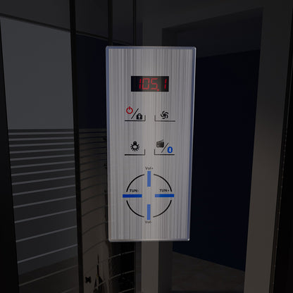 Duschkabine mit Regendusche - 120 x 80 cm Rechts