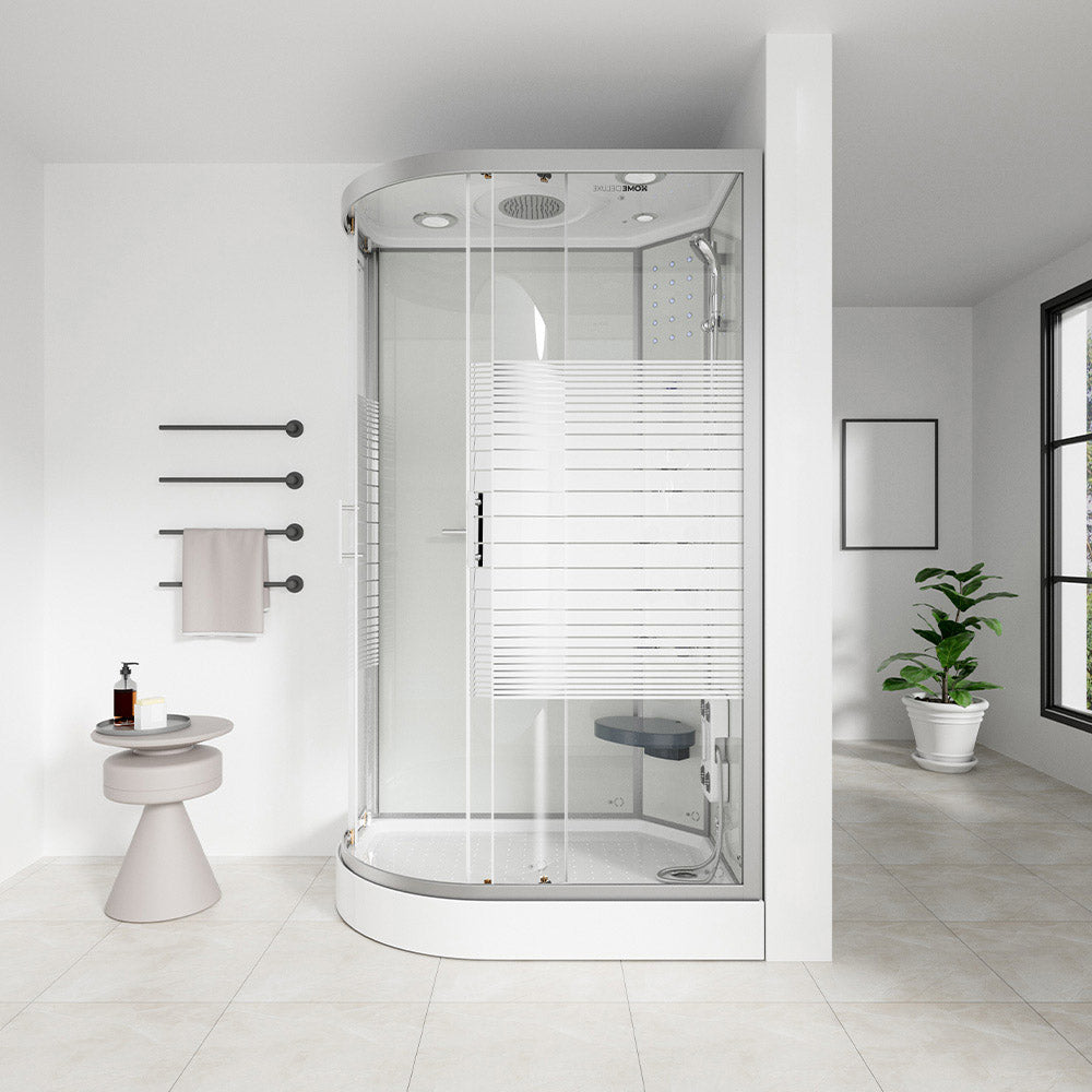 Duschkabine mit Wasserfall und Rückenmassage - 120 x 80 cm Links